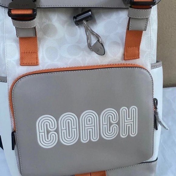 coach Track Backpack In Colorblock Signature Canvas With Coach C8130 - Picture 5 of 9